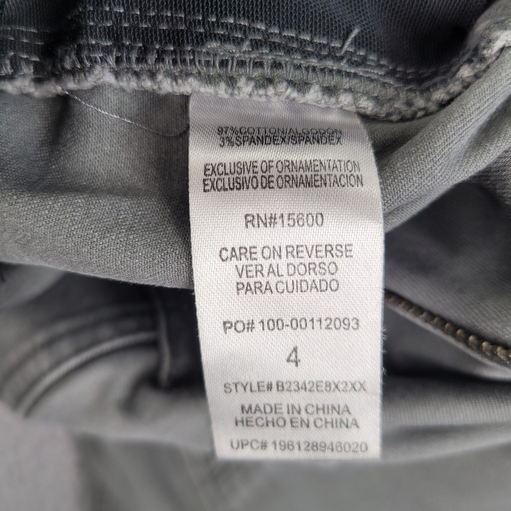 DEMOCRACY Pants Size 4 Gray Mid Rise Roll Cuff Cargo Utility "Ab" Tech - Picture 9 of 16